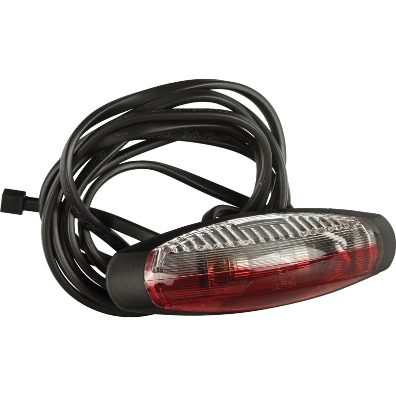 Aspöck Umrissleuchte Rot / Weiß, Kabel 2,25 m Flexipoint II 31-4709-007