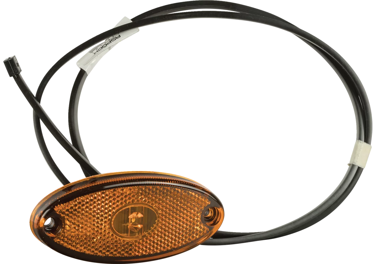 Seitenmarkierungsleuchte 12 / 24, Gelb Kabel 1 m Flatpoint II LED Aspöck