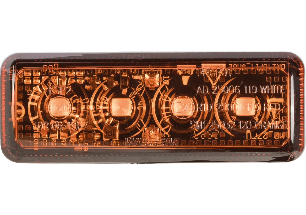 LED Seitenmarkierungsleuchte 12 / 24 V, Orange WESEM