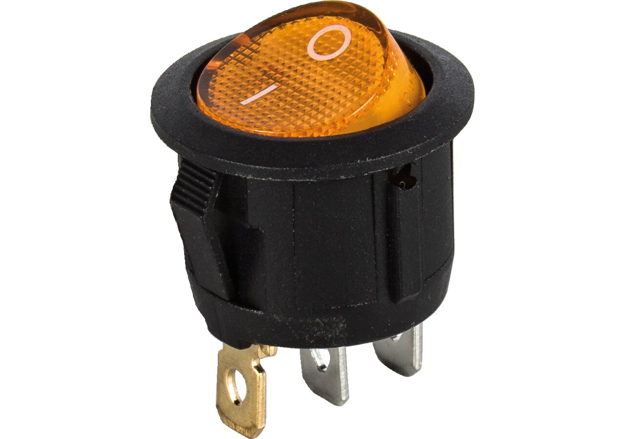 LED-Wippschalter 12 V, 10 A, d = 20 mm, 3- polig On - Off, orange GartenShop24 - Hochwertige Gartengeräte