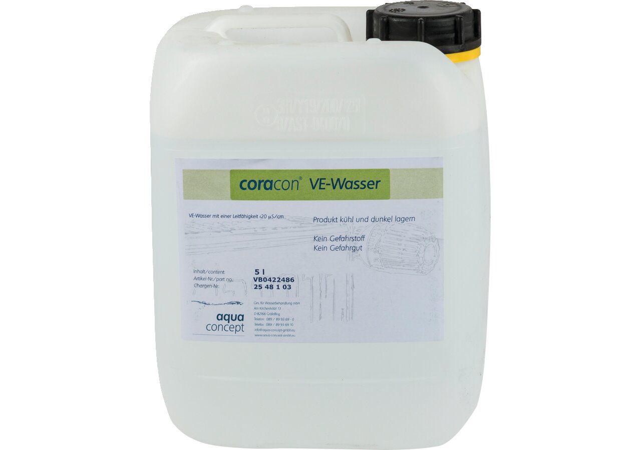 Destilliertes VE-Wasser 5 Liter, Leitwert <10 μS/cm GartenShop24 - Hochwertige Gartengeräte