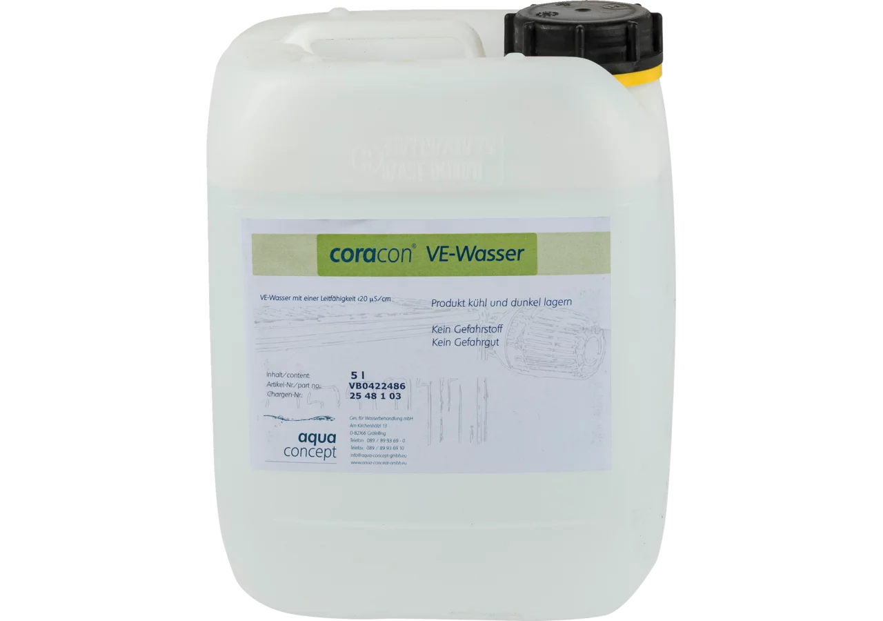 Destilliertes VE-Wasser 5 Liter, Leitwert <10 μS/cm GartenShop24 - Hochwertige Gartengeräte