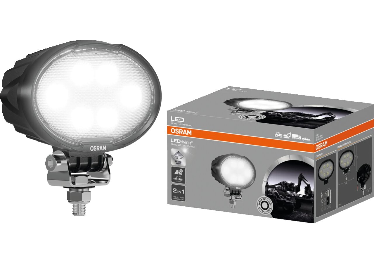 LED Arbeitsscheinwerfer 12 / 24 V, 2300 lm, R10, R148, Oval WL VX150-WD Osram