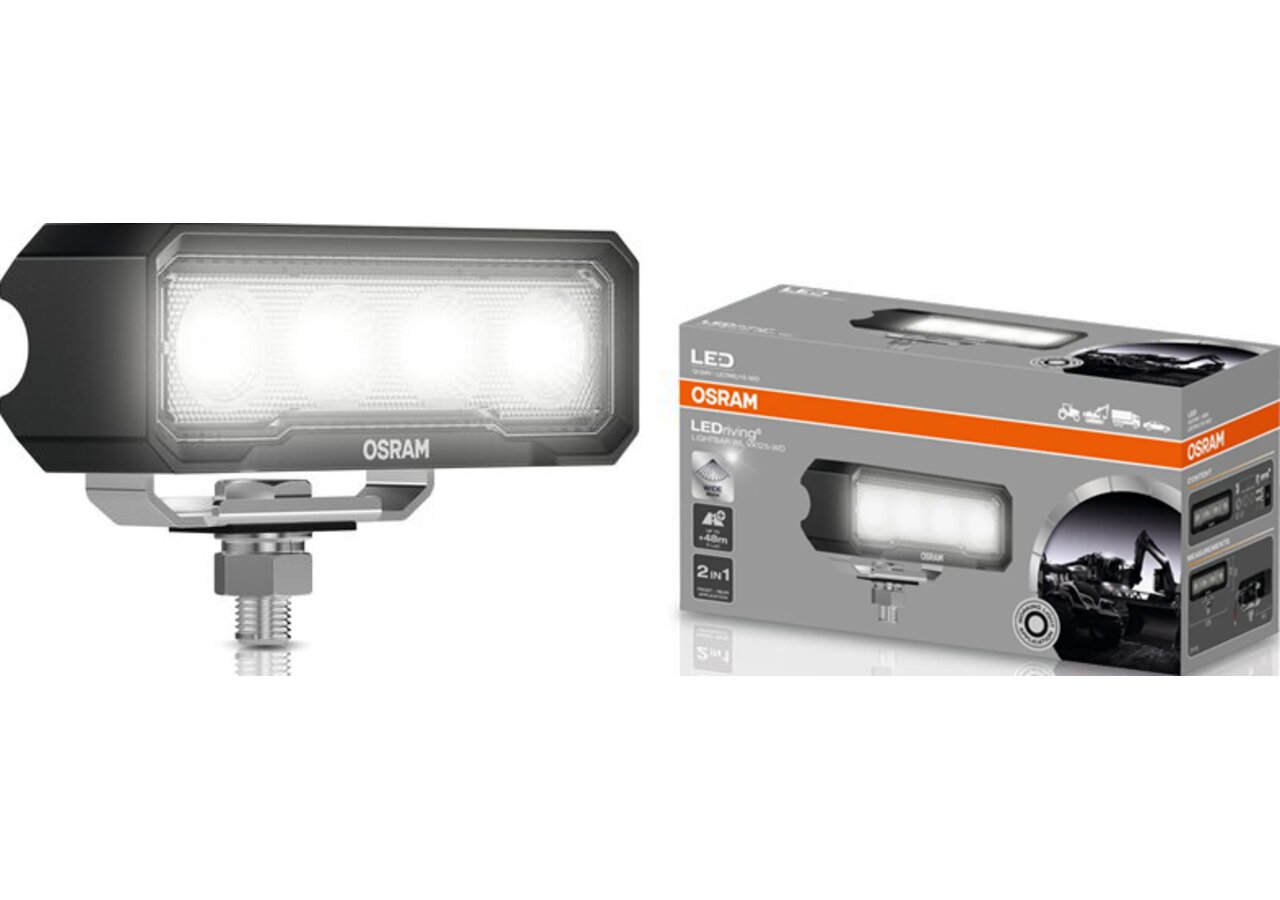 LED Arbeitsscheinwerfer 12 / 24 V, 1500 lm, R10, R148, Lightbar WL VX125-WD Osram