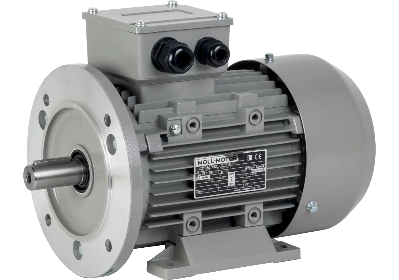 Elektromotor 1,5kW/1400U/B35 230-400V/50Hz/IE1/IP55/F(B)/S3-75%/KKO GartenShop24 - Hochwertige Gartengeräte