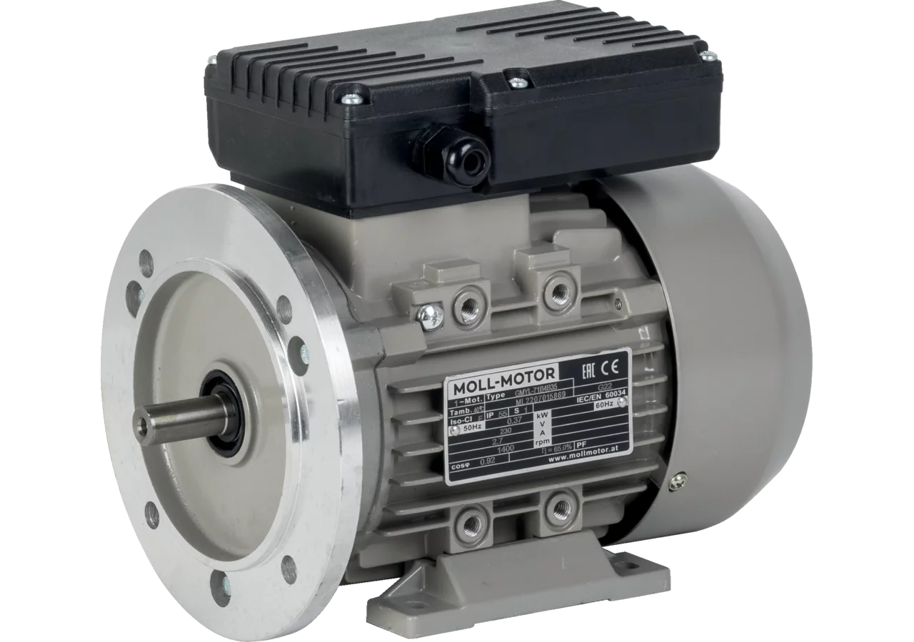 Elektromotor 0,37kW/1400/U/B35/230V/Ma:Mn=1,6 mit Motorschutzschalter GartenShop24 - Hochwertige Gartengeräte