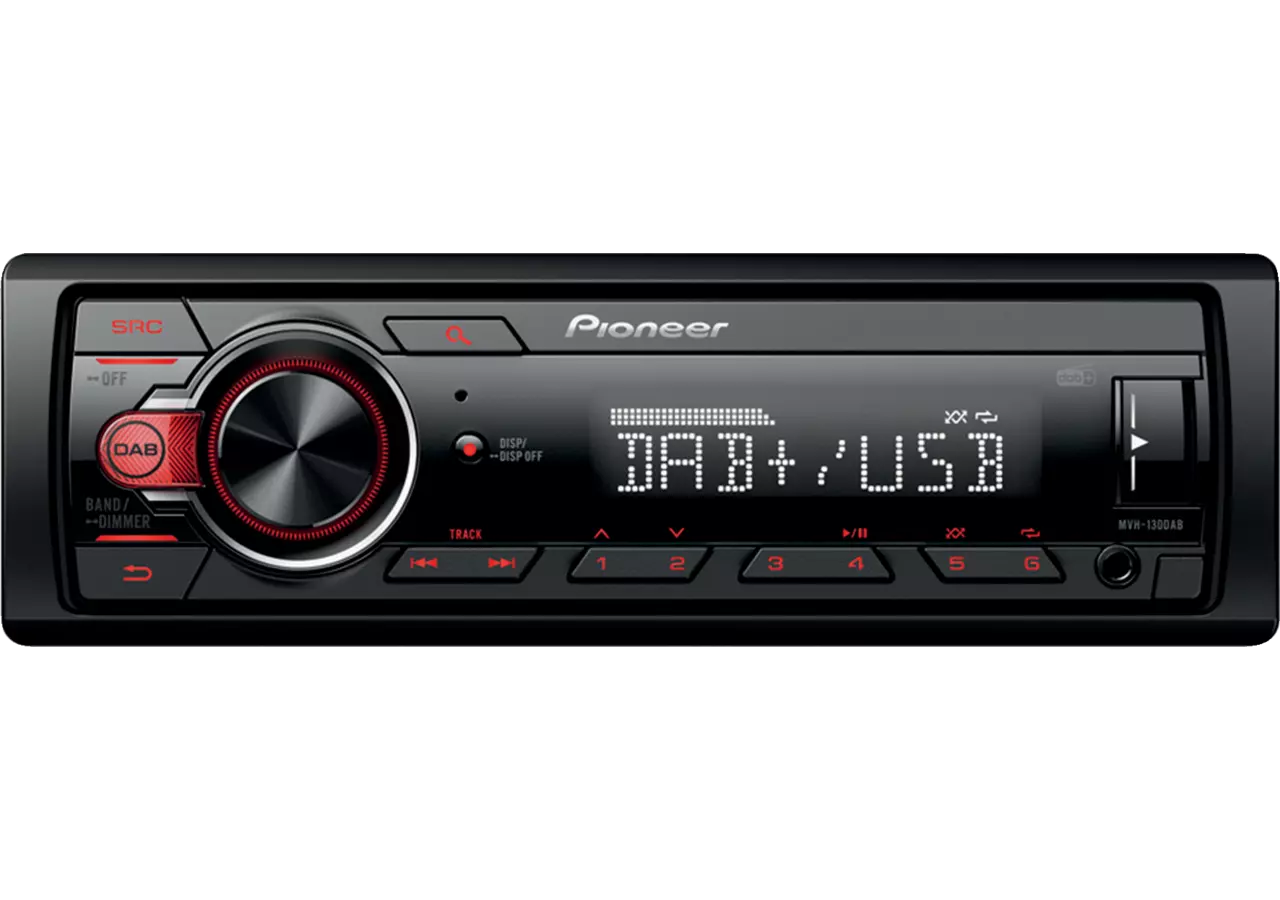 Radio Pioneer MVH - 130DAB+, geringe Einbautiefe Pioneer