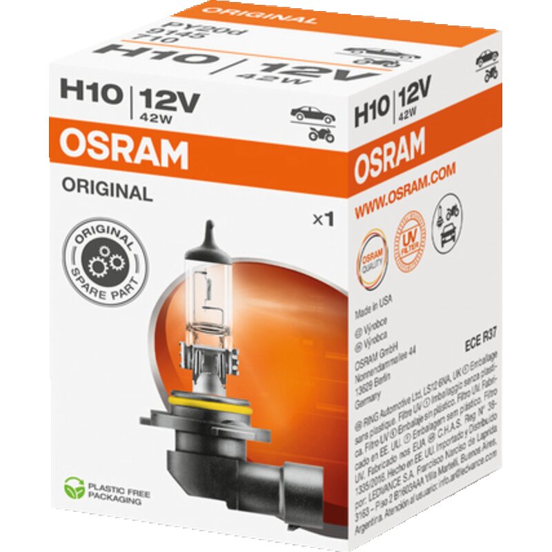 Osram Halogenlampe H10, 12 V, 42 W, PY20d
