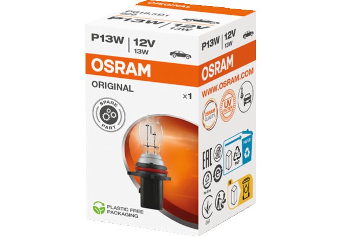 Kugellampe P13W, 12 V, 13 W, PG18,5D-1 Osram
