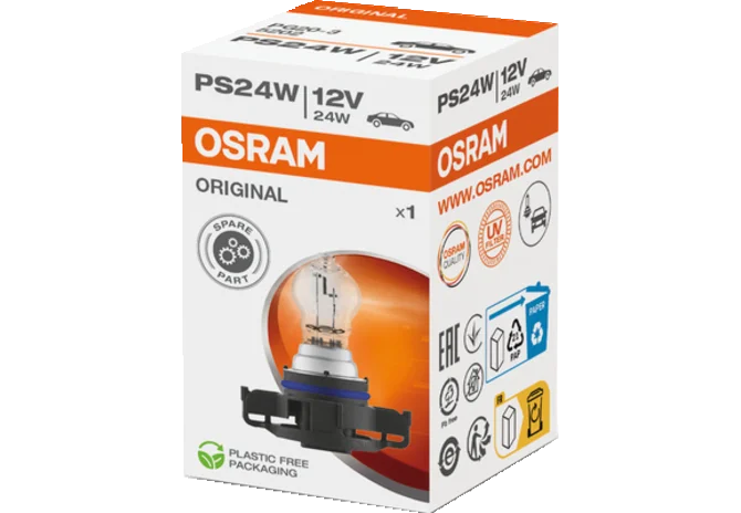 Kugellampe PS24W, 12 V, 24 W, PG20-3 Osram