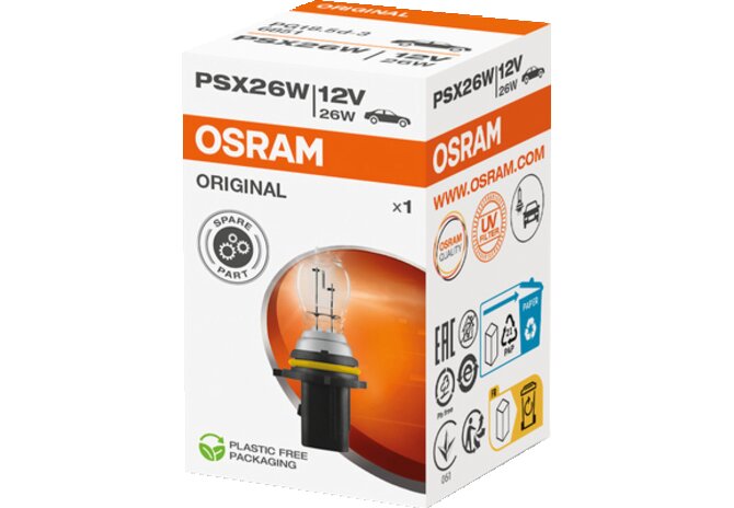 Kugellampe PSX26W, 12 V, 26 W, PG18.5D-3 Osram