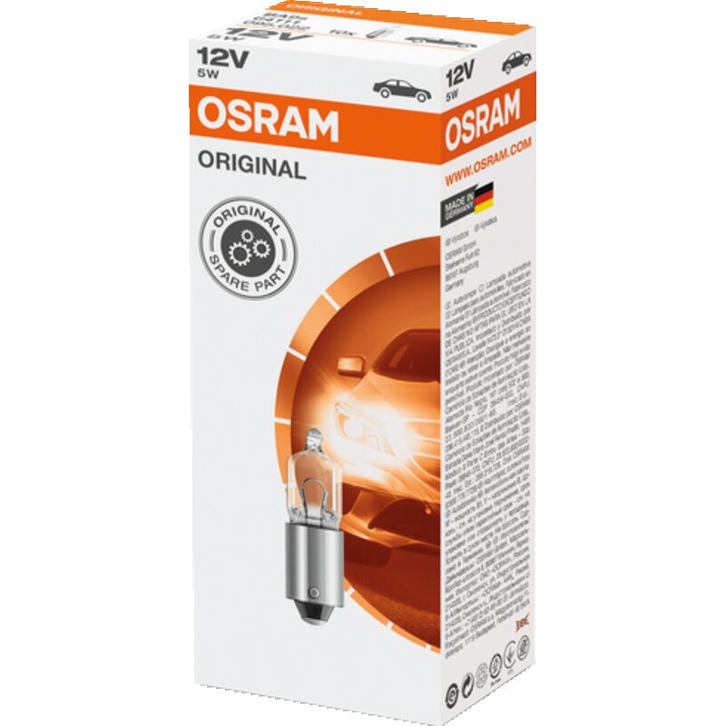 Osram Halogenlampe 12 V, 5 W, BA9s, 10 Stück