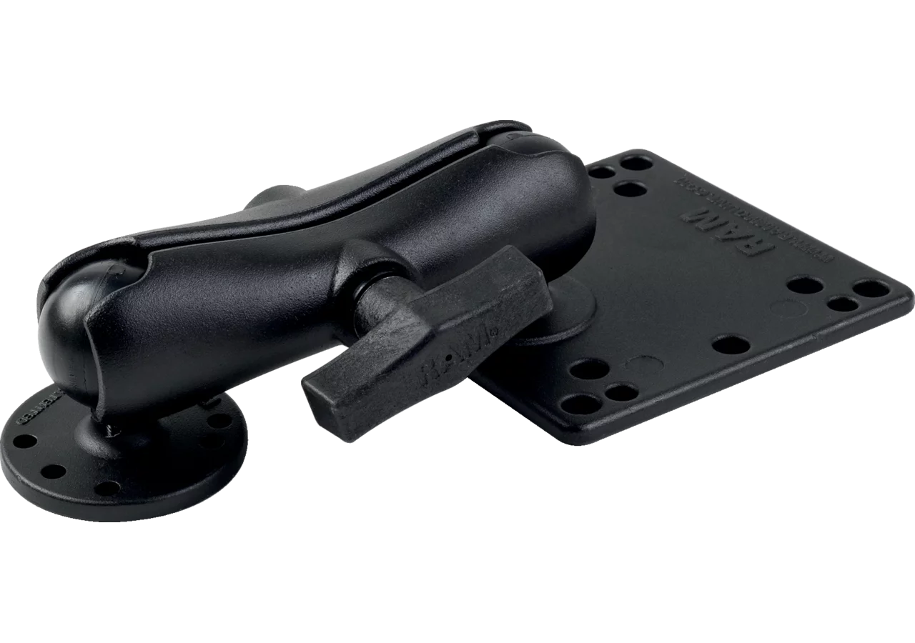Aufbauset 2 x runde Basisplatte, C-Kugel, VESA-Platte mittlerer Verbindungsarm RAM Mounts Aufbauset, runde Basisplatte RAM® Mounts