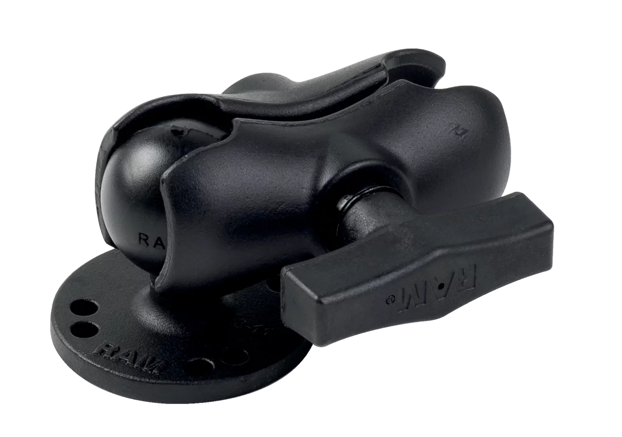 Aufbauset runde Basisplatte, C-Kugel kurzer Verbindungsarm RAM® Mounts