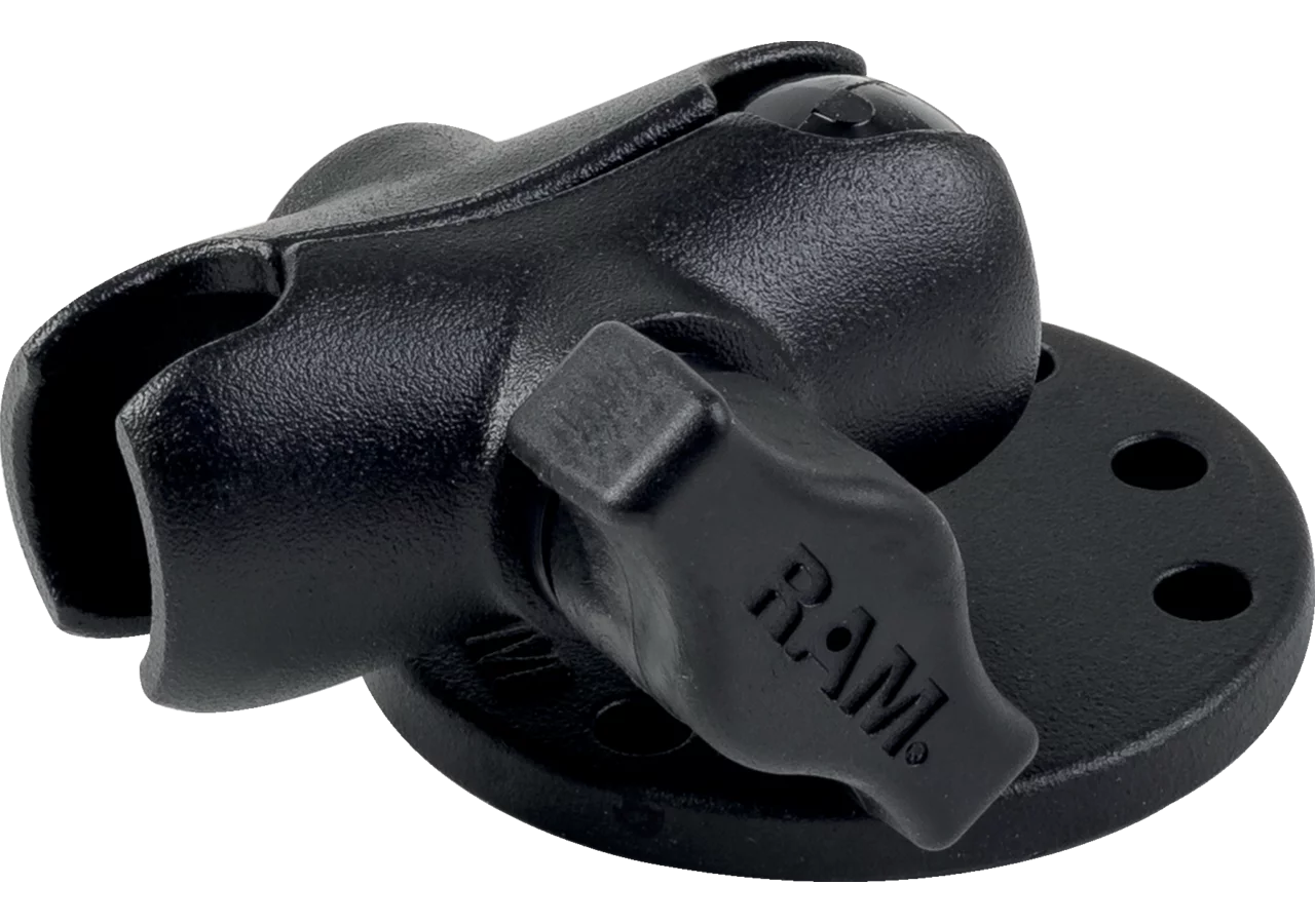 Aufbauset runde Basisplatte, B-Kugel kurzer Verbindungsarm RAM® Mounts