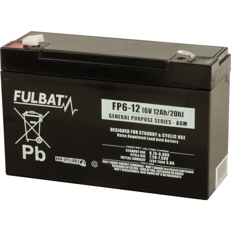 Fulbat Versorgerbatterie 6 V, 20h/12Ah, 10H/11,2Ah FP6-12