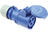 CEE Steckkupplung Shark, blau, 16 A, 3-polig, 230 V PCE