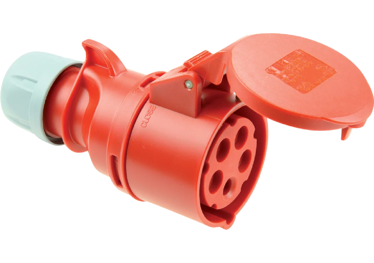 CEE Steckkupplung Shark, rot, 32 A, 5-polig, 400 V PCE
