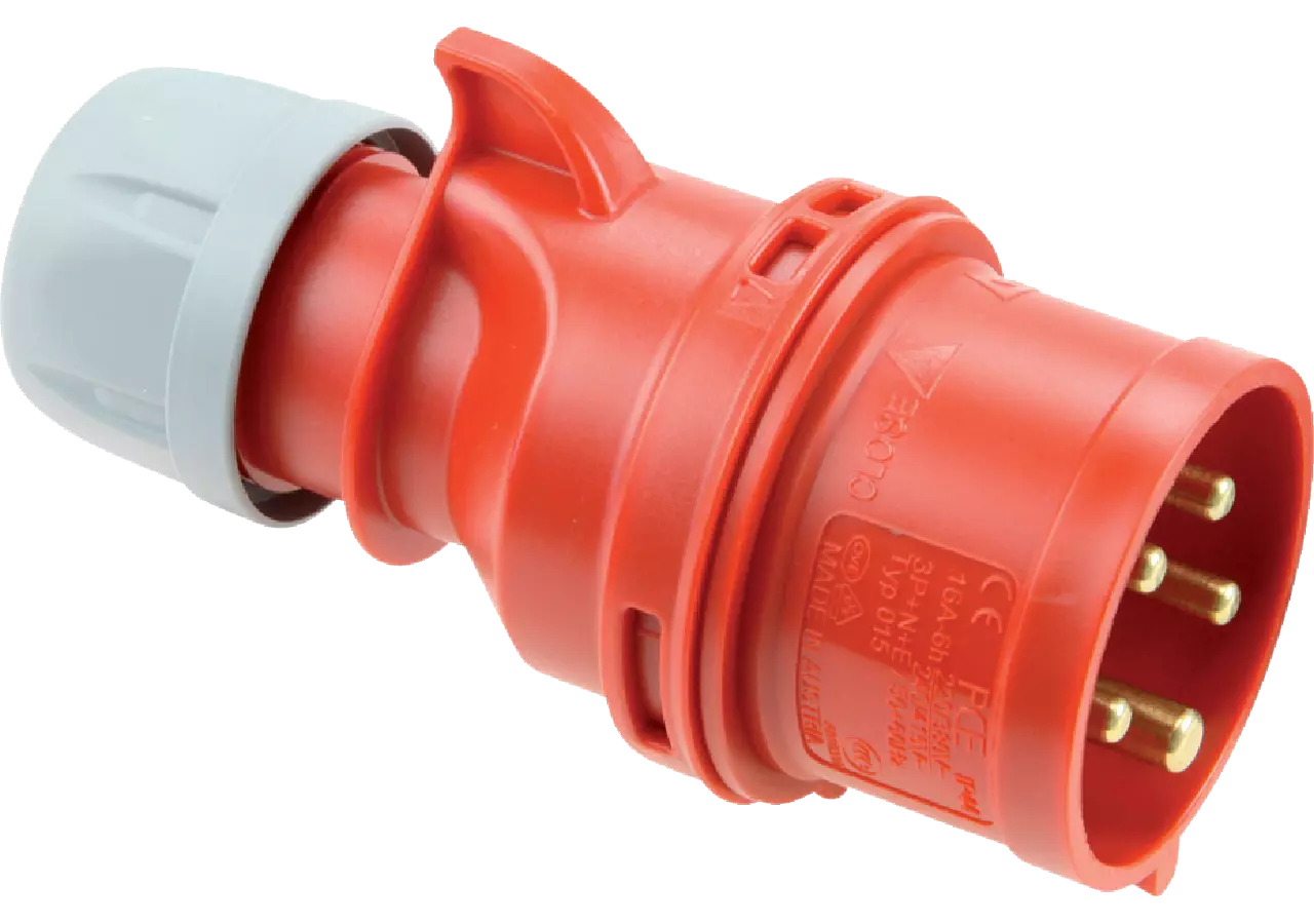 CEE Stecker-Phasenwender Shark, rot, 16 A, 5-polig, 400 V PCE