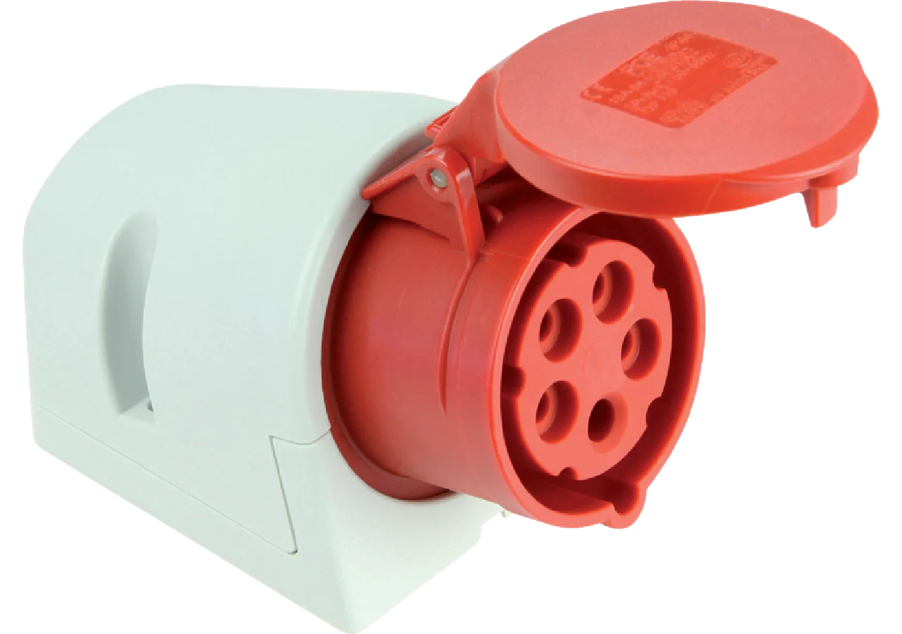 CEE Wandsteckdose rot, 16 A, 5-polig, 400 V PCE
