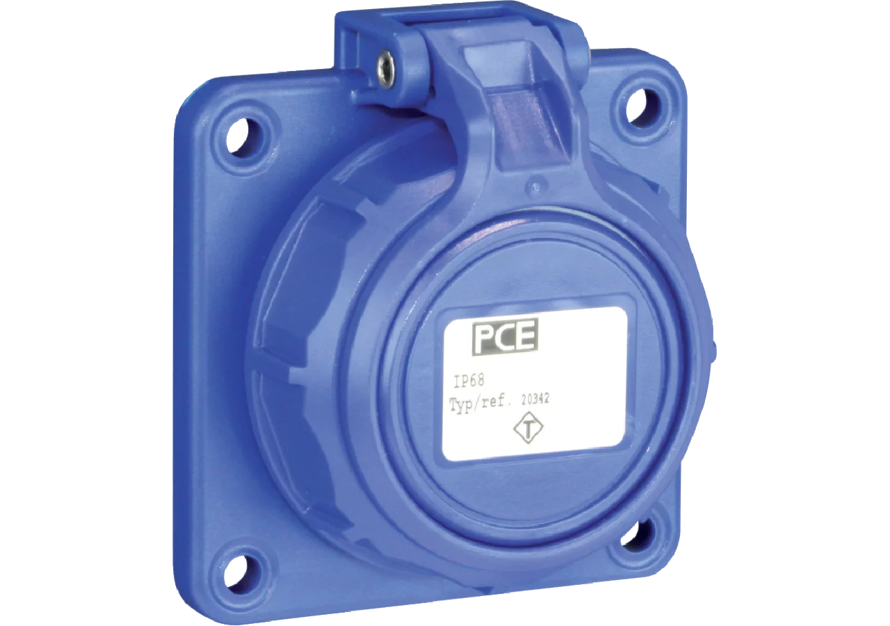 Anbausteckdose Nautilus blau, 16 A, 2-polig, 250 V (AT/DE) PCE