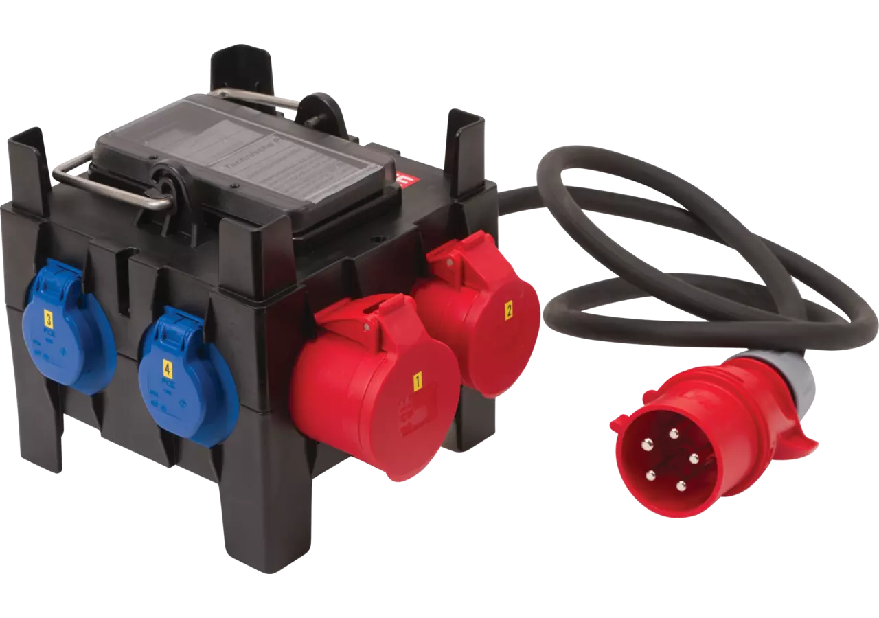 Mobilstromverteiler 16 / 32 A, 3/5-polig, 400 V MOBILER KUNSTSTOFFVERTEILER IM PCE