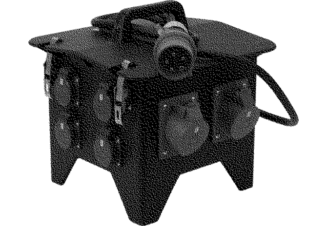 Mobilstromverteiler 16 A, 3/5-polig, 400 V MOBILER VOLLGUMMI KUNSTSTOFFVE PCE