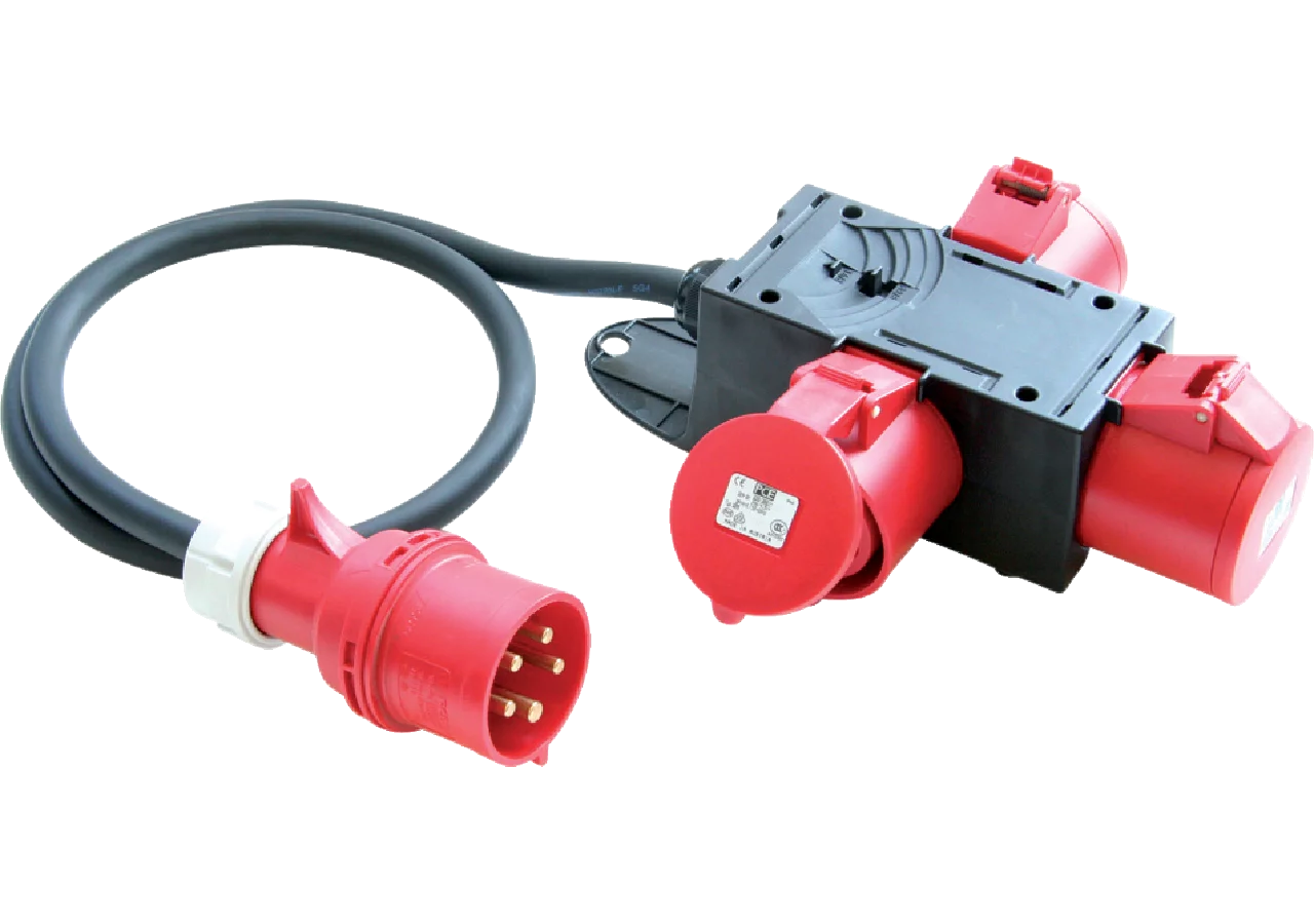 Mobilstromverteiler 16 A, 5-polig, 400 V Schutzart IP54 PCE