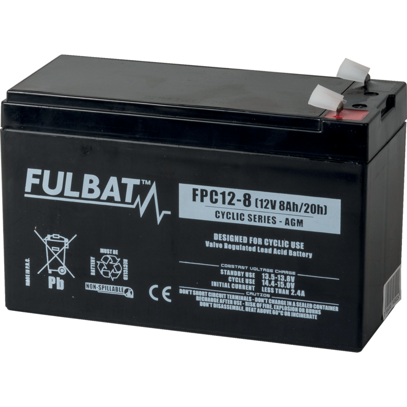 Fulbat Versorgerbatterie 12 V, 20h/8Ah, 10h/7,2Ah FPC12-8 FPC12- 8