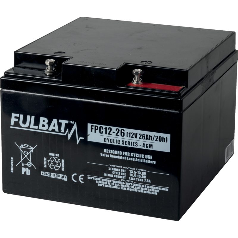 Fulbat Versorgerbatterie 12 V, 20h/26Ah, 10h/24,2Ah FPC12-26 FPC12- 26