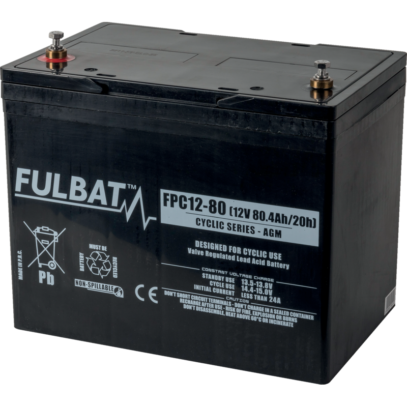 Fulbat Versorgerbatterie 12 V, 20h/80,4Ah, 10h/75Ah FPC12-80 FPC12- 80