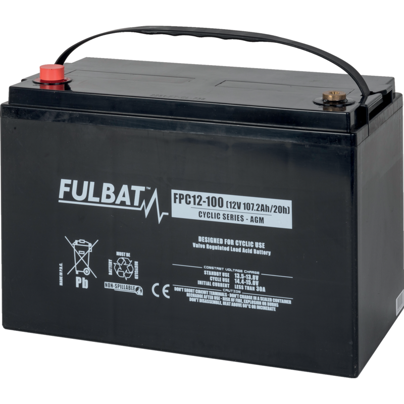 Fulbat Versorgerbatterie 12 V, 20h/107,2Ah, 10h/100Ah FPC12-100