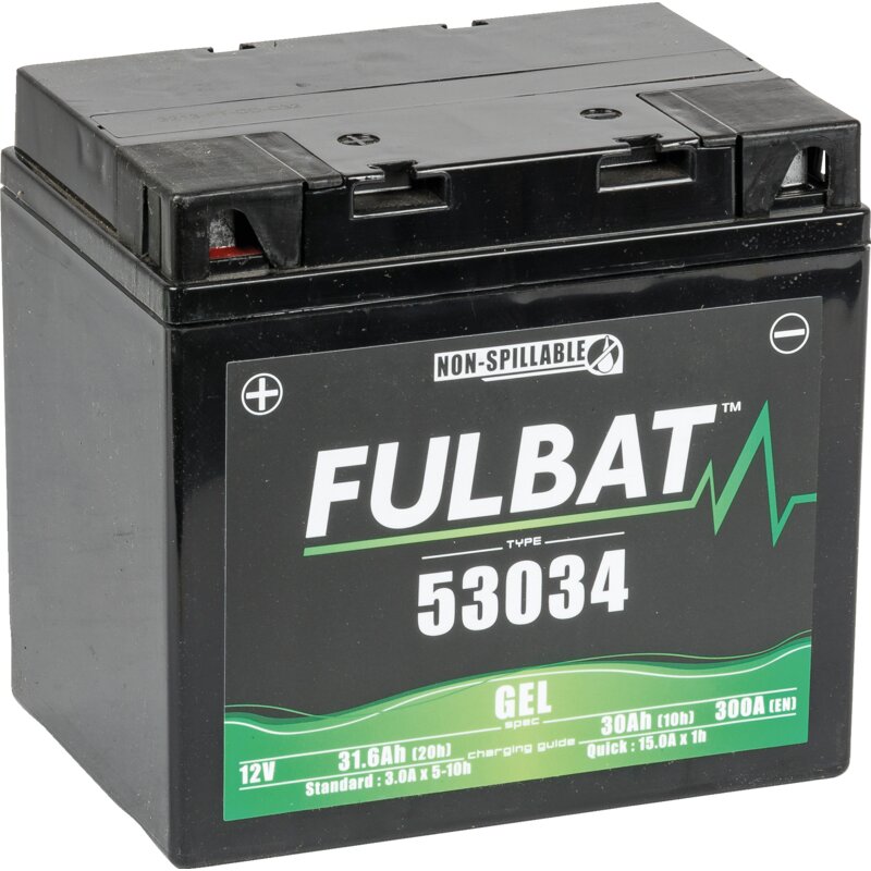 Fulbat Batterie 12V, 20h/31,6h, 10h/30Ah Gel 53034