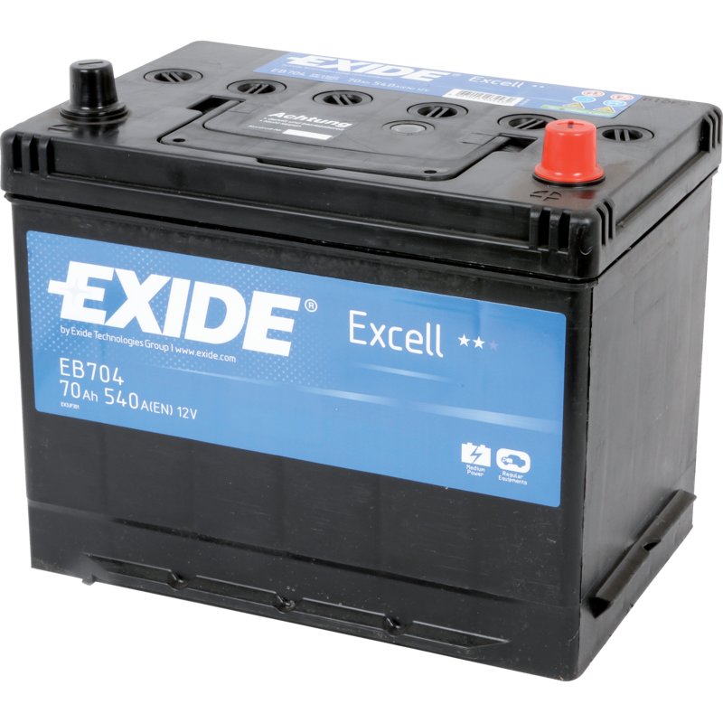 Exide Batterie 12 V, 70 Ah, 540 A, Exide Excell, EB 704, 57029