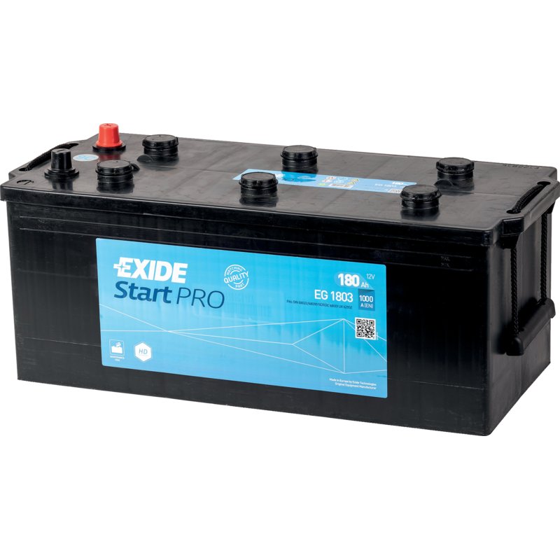 Exide Batterie 12 V, 180 Ah, 1000 A, Exide Start Pro, EG 1803, 67018 – Ausstattungsmerkmale: