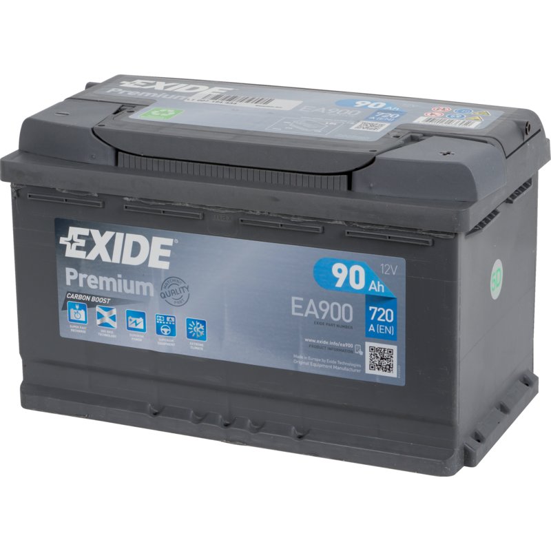 Exide Batterie 12 V, 90 Ah, 720 A, Exide Premium, EA 900