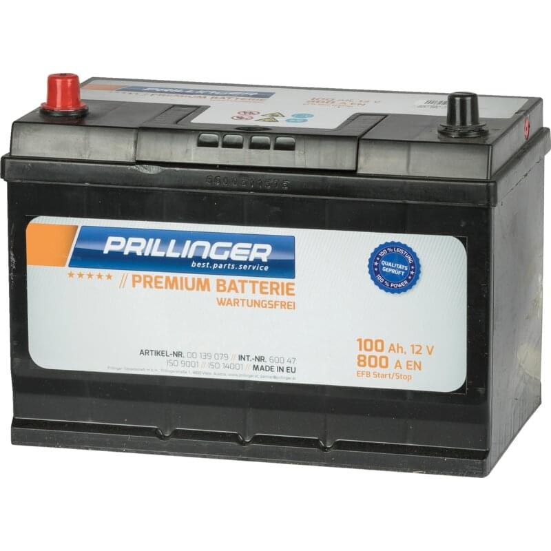 Prillinger Premium Batterie 12 V, 100 Ah, 800 A Premium EFB Start/Stop, 60047