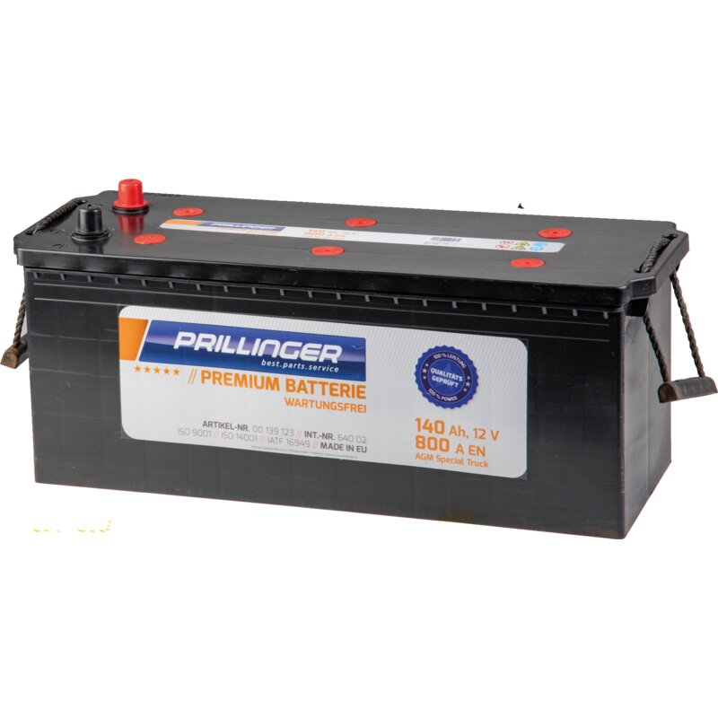 Prillinger Premium Batterie 12 V, 140 Ah, 800 A Premium Special Truck AGM