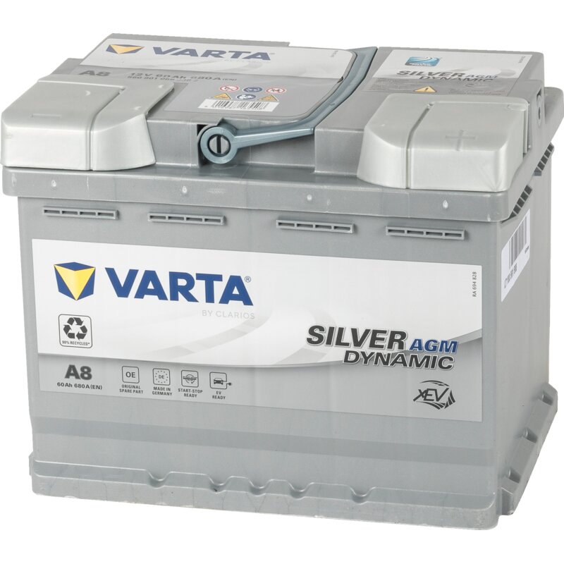 Varta Batterie 12 V, 60 Ah, 680 A VARTA Silver Dynamic AGM 560901068D852