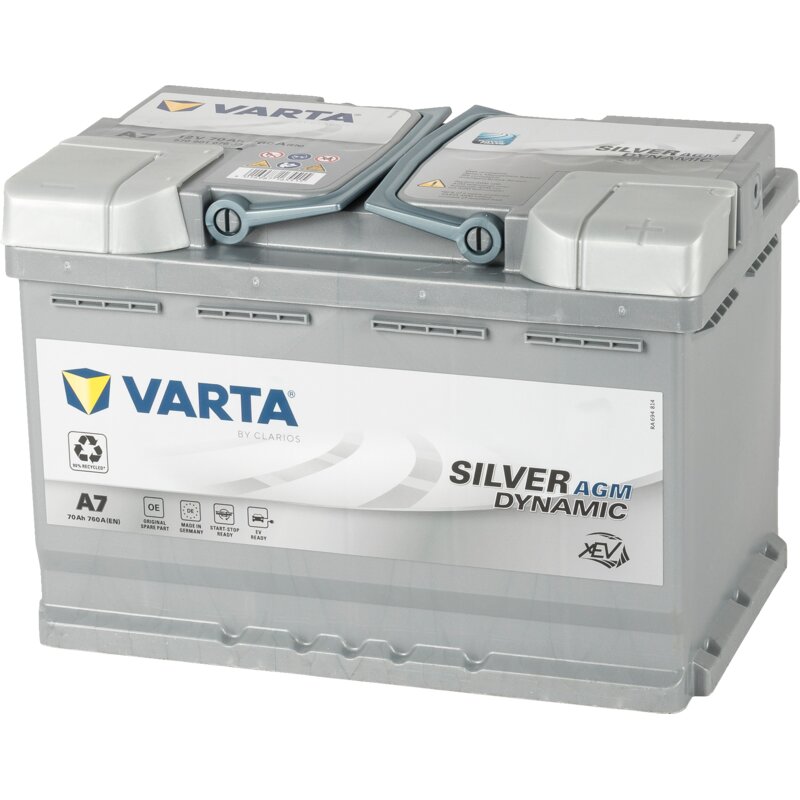 Varta Batterie 12 V, 70 Ah, 760 A VARTA Silver Dynamic AGM 570901076D852