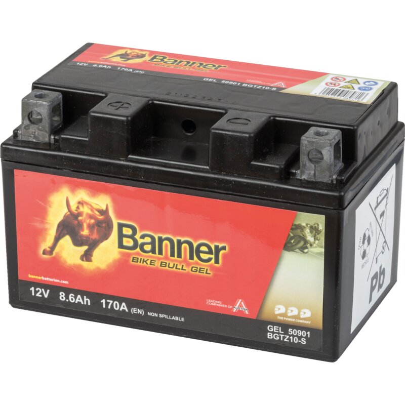 Banner Batterie 12 V, 8,6 Ah, 170 A, Banner Bike Bull Gel, 50901