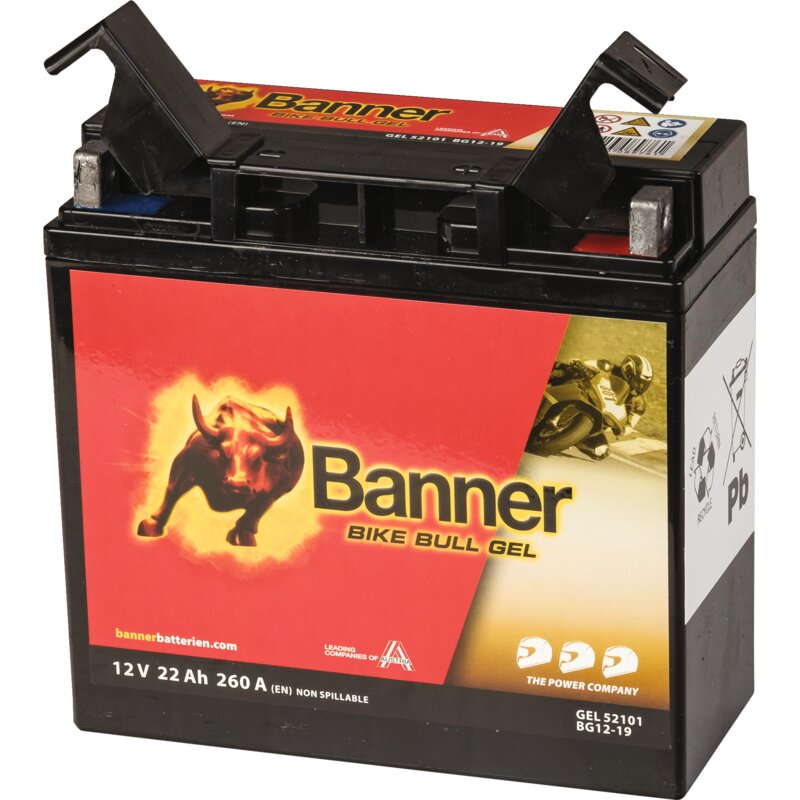 Banner Batterie 12 V, 18 Ah, 250 A, Banner Bike Bull AGM Plus, 52101