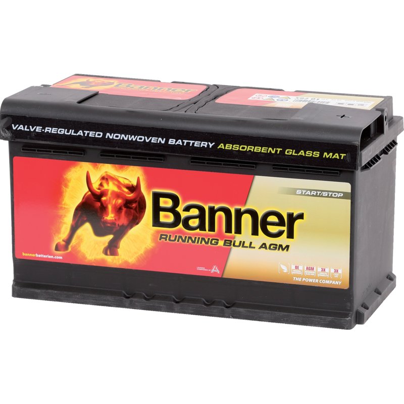 Banner Batterie 12 V, 92 Ah, 850 A, Banner Running Bull AGM Start/Stop, 59201 AGM 592 01