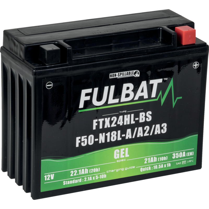 Fulbat Batterie 12 V, 22,1 Ah, 350 A Gel, FTX24HL-BS