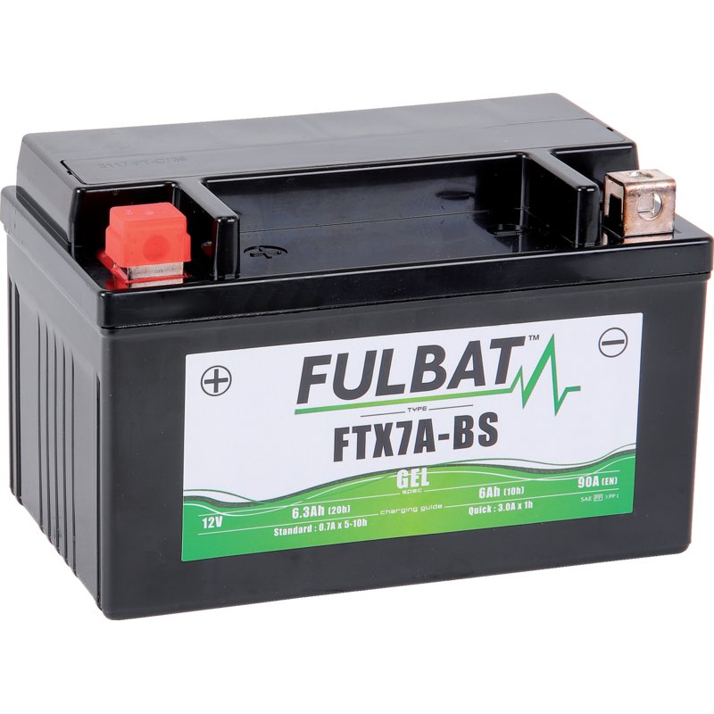 Fulbat Batterie 12 V, 6 Ah, 90 A, Fulbat Gel, FTX7A - BS FTX7A-BS
