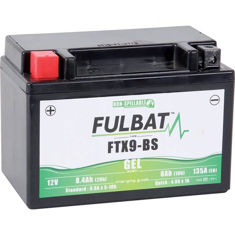 Fulbat Batterie 12 V, 8 Ah, 135 A, Fulbat Gel, FTX9 - BS FTX9-BS