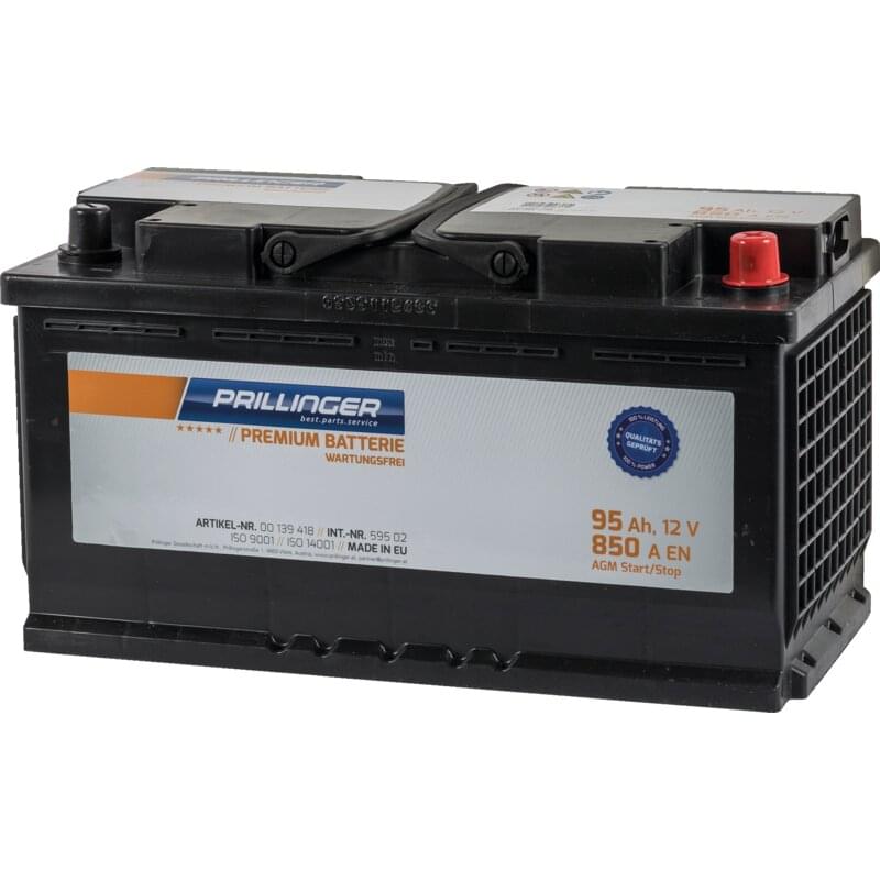 Prillinger Premium Batterie 12 V, 95 Ah, 850 A, Premium AGM Start/Stop, 59502