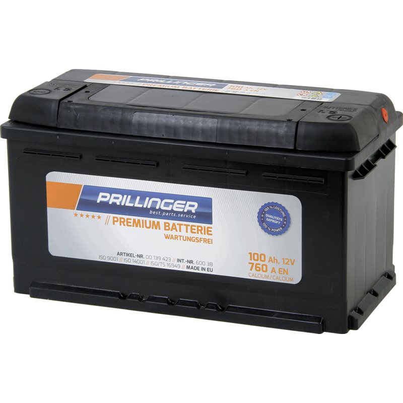 Prillinger Premium Batterie 12 V, 100 Ah, 760 A, Premium, 60038