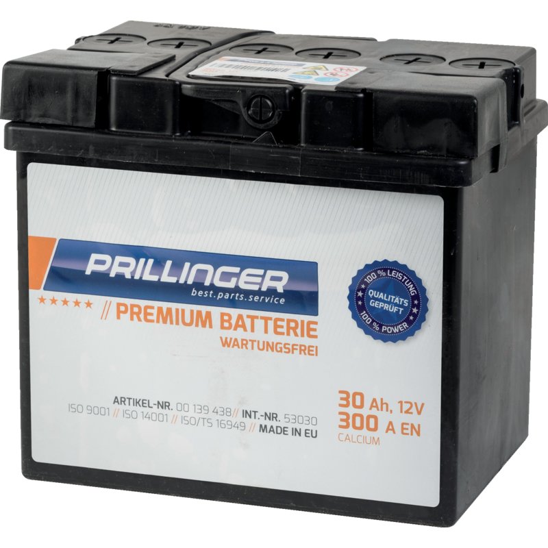 Prillinger Premium Batterie 12 V, 30 Ah, 300 A, Premium, 53030