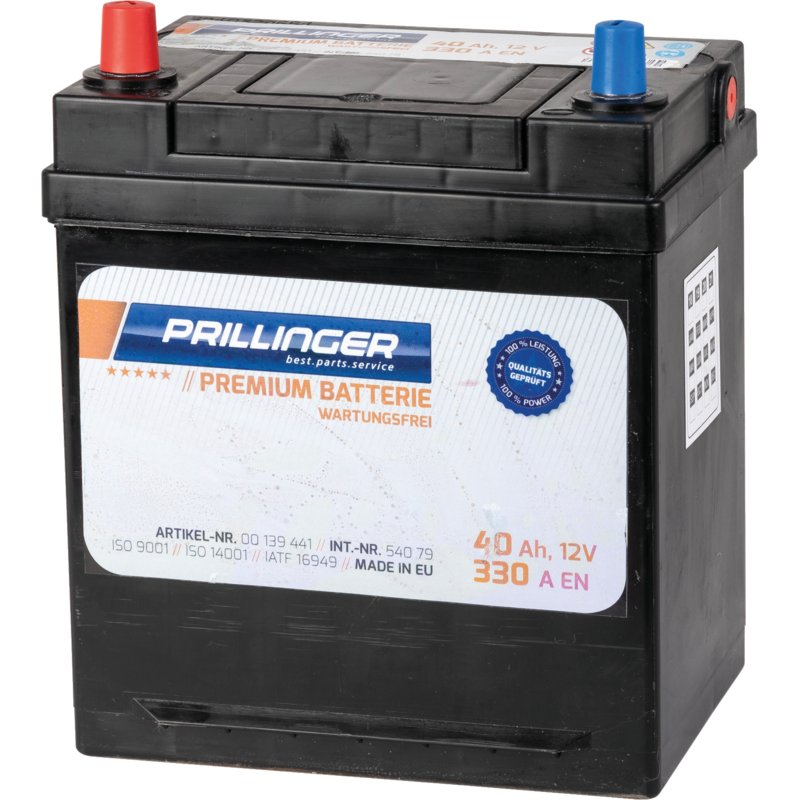 Prillinger Premium Batterie 12 V, 40 Ah, 300 A, Premium, 54079